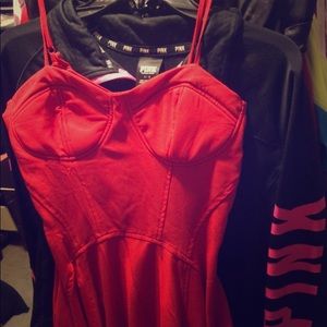 Red Dress with a Corset Back